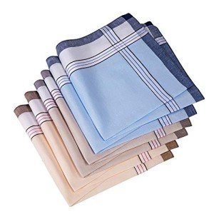 Classic 100% Cotton Men’s Handkerchiefs - Pack of 6