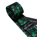 St. Patrick's Day Tie Set for Men - Green & Black