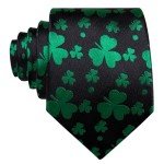 St. Patrick's Day Tie Set for Men - Green & Black