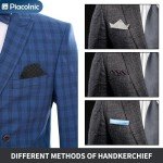 6-Pack Men's Soft Pocket Squares - Stylish Hankies