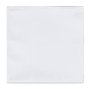 Jacob Alexander Men's White Pocket Square Handkerchief