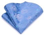 Blue Floral Paisley Tie and Pocket Square Set