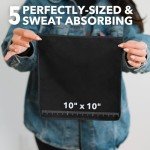 Microfiber Sweat Absorbing Handkerchiefs - 5 Pack