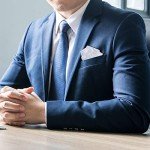 10-Pack White Silk Pocket Squares for Men