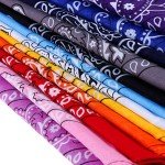 12-Pack Multicolor Bandanas for Men & Women