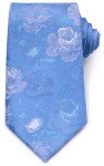 Blue Floral Paisley Tie and Pocket Square Set