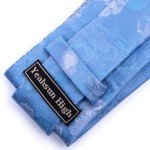 Blue Floral Paisley Tie and Pocket Square Set
