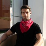 Men's 3-Pack Cotton Paisley Bandanas - Navy/Red/Black