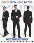 Men's Slim Fit 3-Piece Black Suit Set