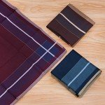 Men's Cotton Striped Vintage Handkerchiefs - 12 Pack