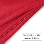 Burgundy Mulberry Silk Pocket Square for Men