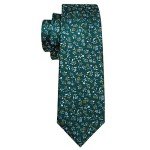 Barry.Wang Green Floral Tie Set with Accessories