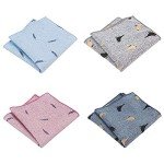 Houlife Men's Floral Pocket Square Handkerchief Set
