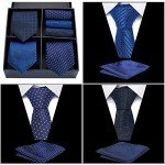 Men's 3-Piece Stripe Tie and Pocket Square Set
