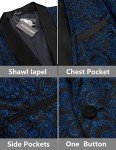 COOFANDY Men's Floral Slim Fit Tuxedo Jacket