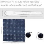 Men's Black Tie Set with Handkerchief & Cufflinks