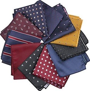 11 Pcs Men's Assorted Pattern Suit Pocket Squares