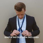 Men's Navy Blue Tie Set with Pocket Square