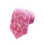 Men's Pink Paisley Tie Set with Cufflinks