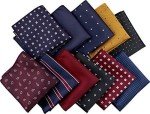11 Pcs Men's Assorted Pattern Suit Pocket Squares