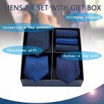 Men's 3-Piece Stripe Tie and Pocket Square Set