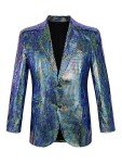 Men's Metallic Sequin Blazer and Pant Set