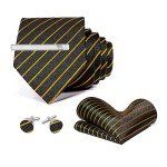 Roberto Gabbani Black and Gold Tie Set for Men