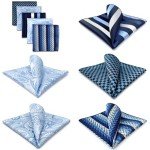 Assorted Men's Silk Pocket Squares Set of 5