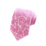 Men's Pink Paisley Tie Set with Cufflinks