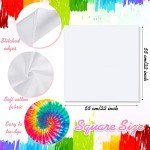 Chumia White Cotton Bandanas for Tie Dyeing - 24 Pack