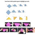 11 Pcs Men's Assorted Pattern Suit Pocket Squares