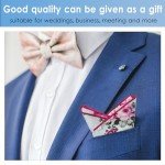 Mantieqingway 5-Pack Cotton Floral Pocket Squares
