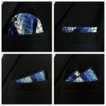 Assorted Men's Silk Pocket Squares Set of 5