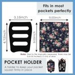 Mantieqingway 5-Pack Cotton Floral Pocket Squares