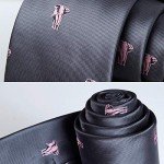 Men's Dark Grey Elephant Tie and Pocket Square Set