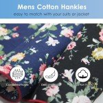 Mantieqingway 5-Pack Cotton Floral Pocket Squares