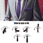 Classic Solid Color Ties and Pocket Square Set