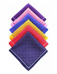 6PCS Silk Pocket Squares Set for Men