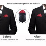 Men's Leather Pocket Square Holder - Black