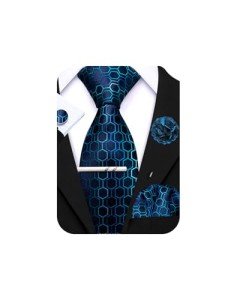 Men's Tie Set with Lapel Pin and Accessories