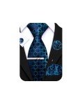 Men's Tie Set with Lapel Pin and Accessories