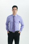 Men's Lavender Long Sleeve Dress Shirt & Tie Set
