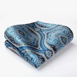 Men’s Paisley Blue & Beige Tie Set