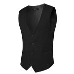 Slim Fit 3-Piece Black Suit for Men