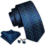 Men's Tie Set with Lapel Pin and Accessories