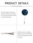 Men's Tie Set with Lapel Pin and Accessories