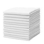 Men's White Cotton Handkerchiefs - 12 Pack