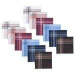 Men's Soft Handkerchiefs 12-Pack in Assorted Colors