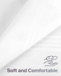 Umo Lorenzo Men's 100% Cotton White Handkerchiefs - 12 Pack