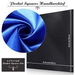 60 Assorted Men's Pocket Squares and Holders